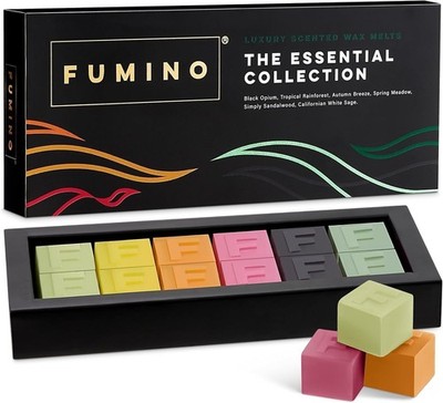 Wax Melts Fumino Fresh 12 Würfel, grün, gelb, orange, pink, schwarz, grün 