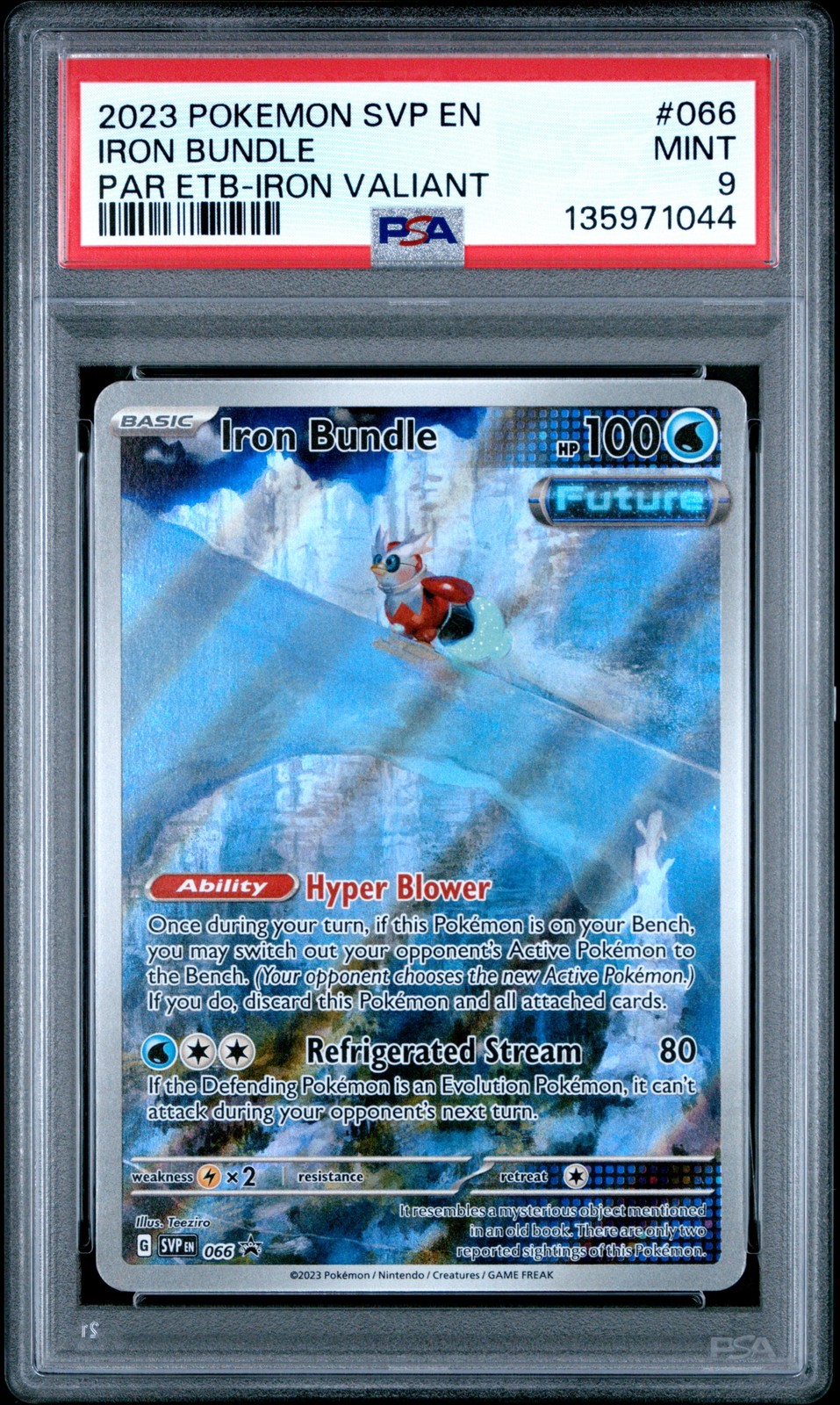 2023 POKEMON SVP EN-SV BLACK STAR PROMO #066 IRON BUNDLE PSA 9