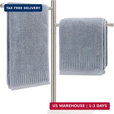 Standing Hand Towel Holder, Hand Towel Stand with Marble Base, 304 Stainless Ste