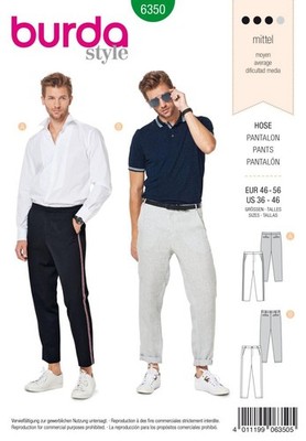 burda Schnittmuster Herren Herrenhose #6350