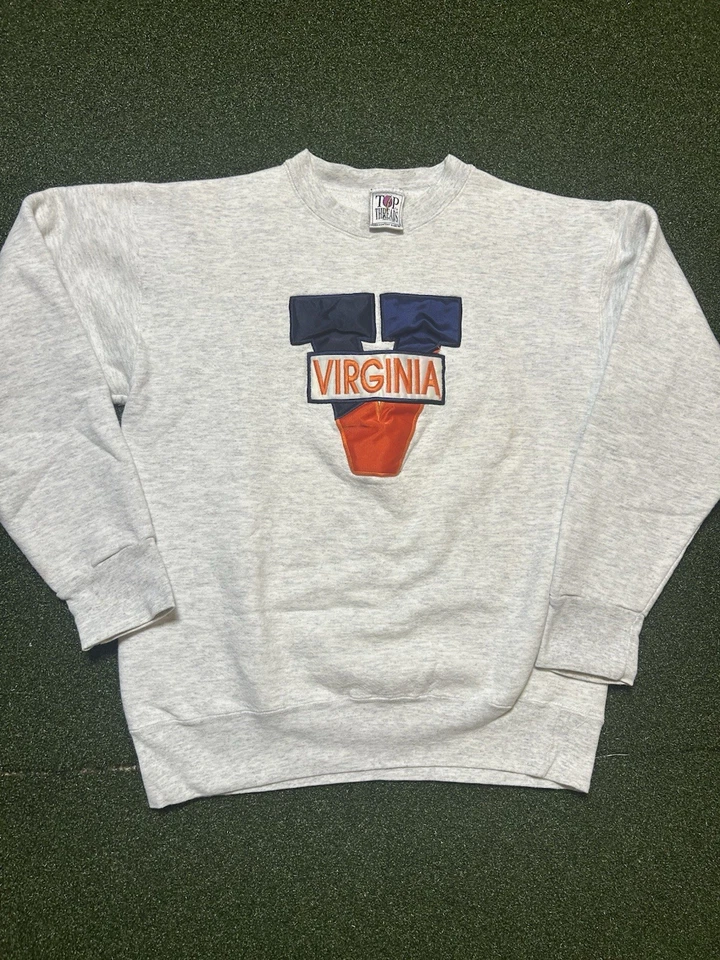 Vintage Virginia Cavaliers Crewneck Sweatshirt Size Medium 90s Sportswear NCAA - Image 3 of 4