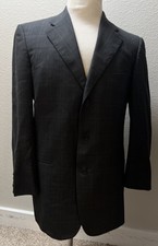 Ermenegildo Zegna Gray Window Pane Pattern Suit Size 40