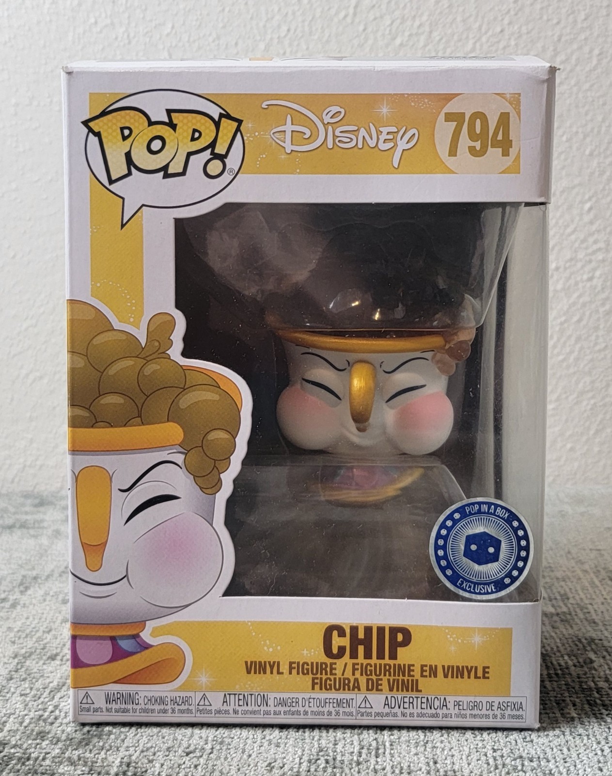 Funko Pop! Vinyl Disney: Beauty &Amp; The Beast - Chip #794 Pop In A Box Exclusive