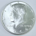 1964-D Kennedy Half Dollar 90% Silver, GEM/BU MS Mint State Condition #9514