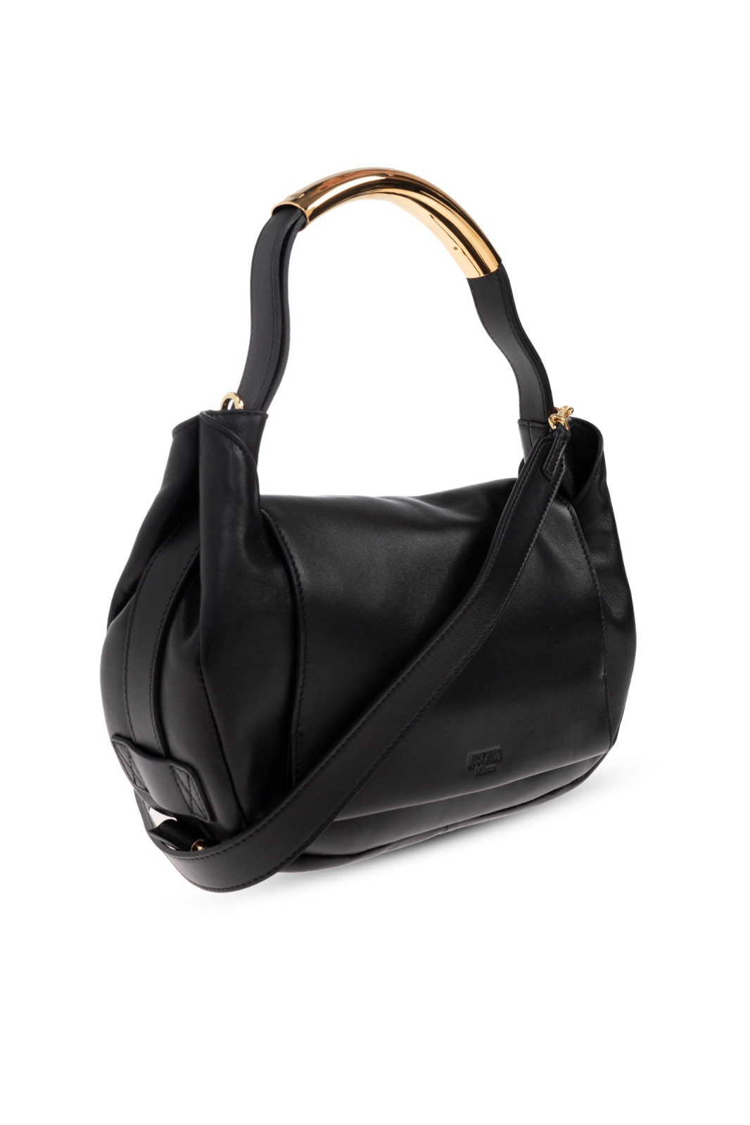 MOSCHINO Handle Me Black Leather Shoulder Bag New & Authentic image 3