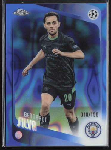 2025-26 Topps Chrome UEFA Club Competitions #2 Bernardo Silva Blue Lava/150
