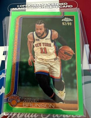 Topps Chrome 2025-26 Jalen Brunson #101 New York Knicks nummeriert 92/99