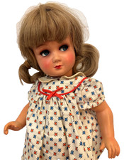 Antique 13" Koenig WERNICKE Celluloid Doll, Flirty Eyes, Original outfit, German