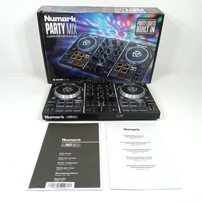Numark Party Mix Double Deck DJ Controller w/Built-In Light Show with Box