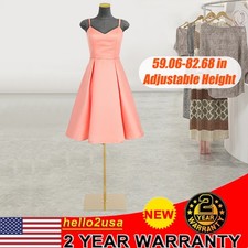 Female Mannequin Torso Dress Form Manikin Body with Wooden Tripod Base Stand