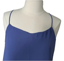 AnnTaylor LOFT  Petite MP Racerback Camisole Top Lined Spagetti Straps Purple