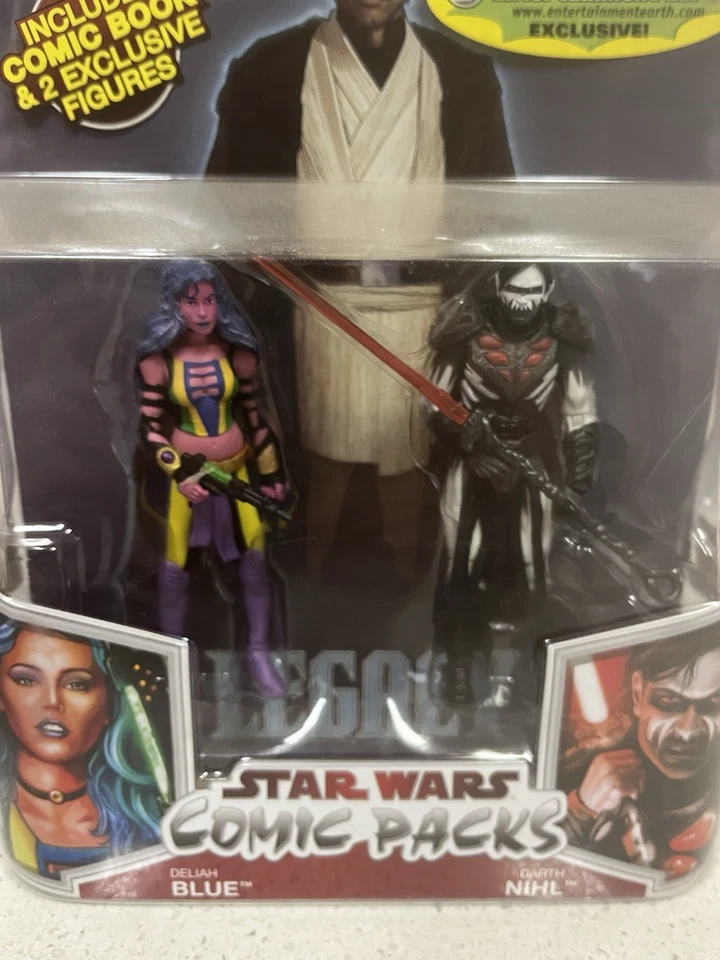 Star Wars Comic Pack Deliah Blue & Darth Nihl Figures Legacy Collection Hasbro - Image 2 of 3