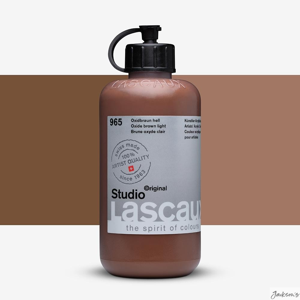 Lascaux Studio Acrylic Paint Lightfast Pigment 250ml Oxide Brown Light Art Craft