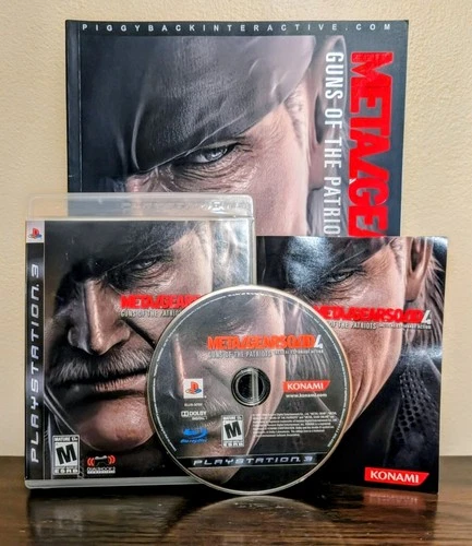 Metal Gear Solid 4 Guns of the Patriots PS3 Tested Complete w Official Guide
