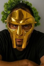 Medieval Brass Finish Gladiator Mask Handcrafted Roman Warrior Face Armor