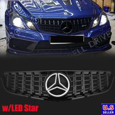 Black Front Grille Wled Star For Mercedes Benz W207 Coupe 10-13 E250 E300 E350 Black Front Grille Wled Star For Mercedes Benz W207 Coupe 10-13 E250 E300 E350