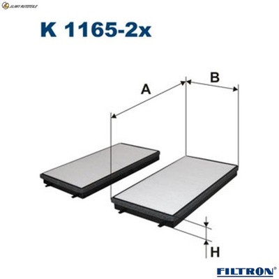FILTER INNENRAUMLUFT K 1165-2x FÜR ALPINA ROLLS-ROYCE PHANTOM/VII/Drophead 4.4L