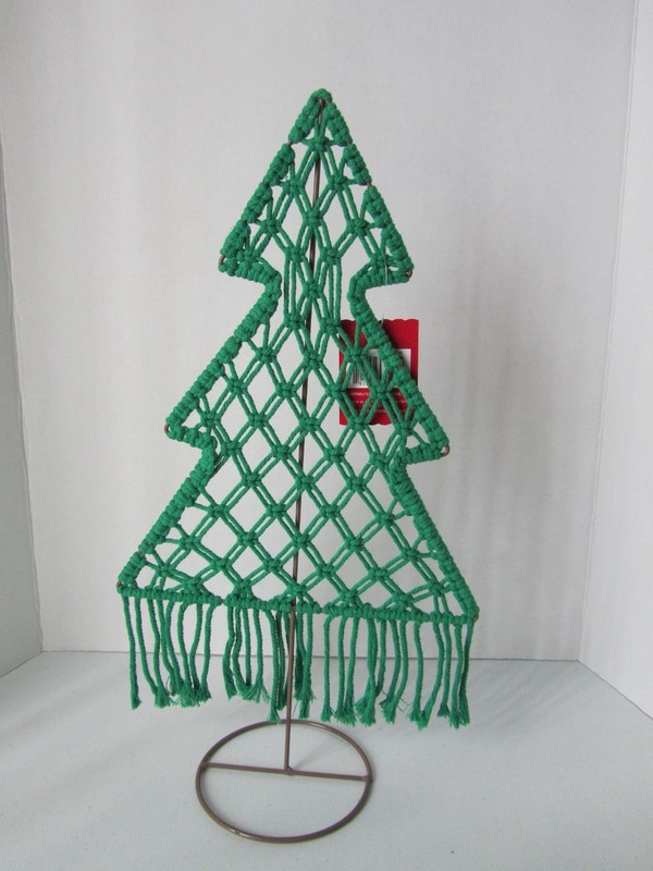 Ashland Macrame Green Christmas Tree NWT