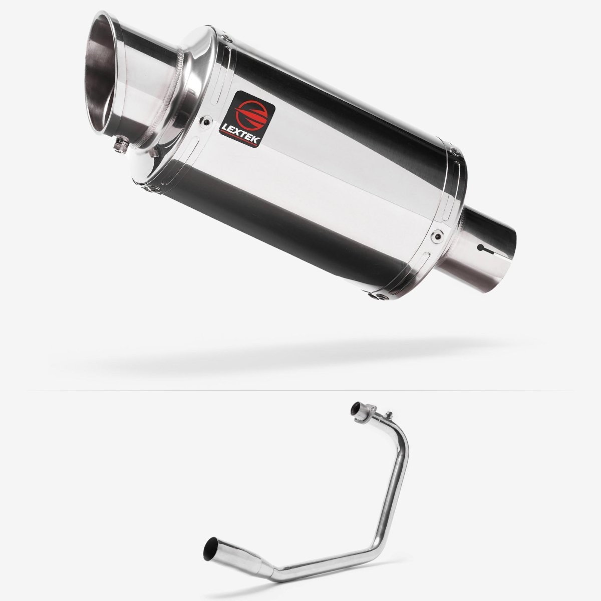 Lextek Stainless Steel YP4 Stubby Exhaust System 200mm for Lexmoto Isca Silencer