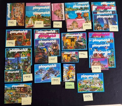 Playmobil Auswahl an Mini-Katalogen - 1986, 1988-90, 1993-2000, 2004&9