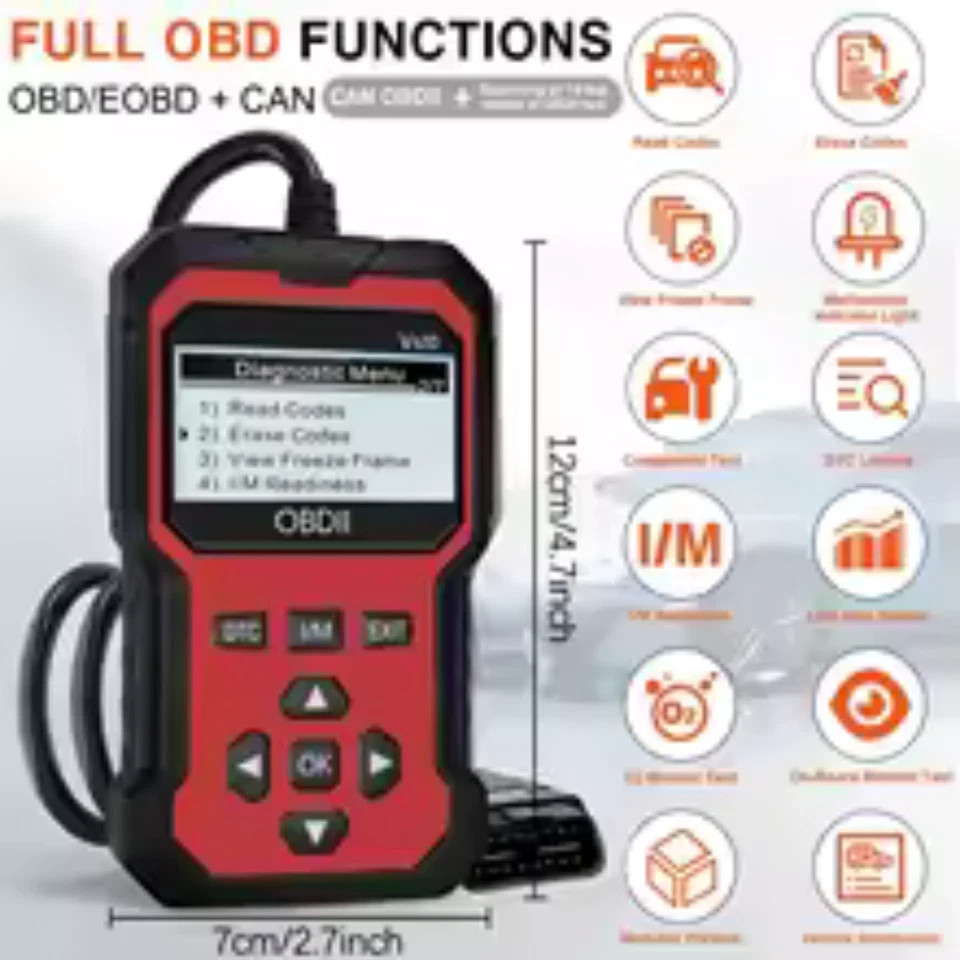 OBD2 Scanner OBD Code Reader Car Check Engine Automotive Fault ...