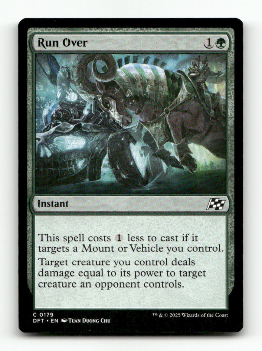 Run Over 179 Common Aetherdrift Magic: The Gathering Near Mint