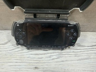 Sony PSP-1001 Handheld Console Black Wi-Fi Clear Protective Case - No Charger