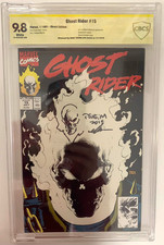 1991 Marvel Comics Ghost Rider #15 Mark Texeira Sketch/ Signed Auto CBCS 9.8