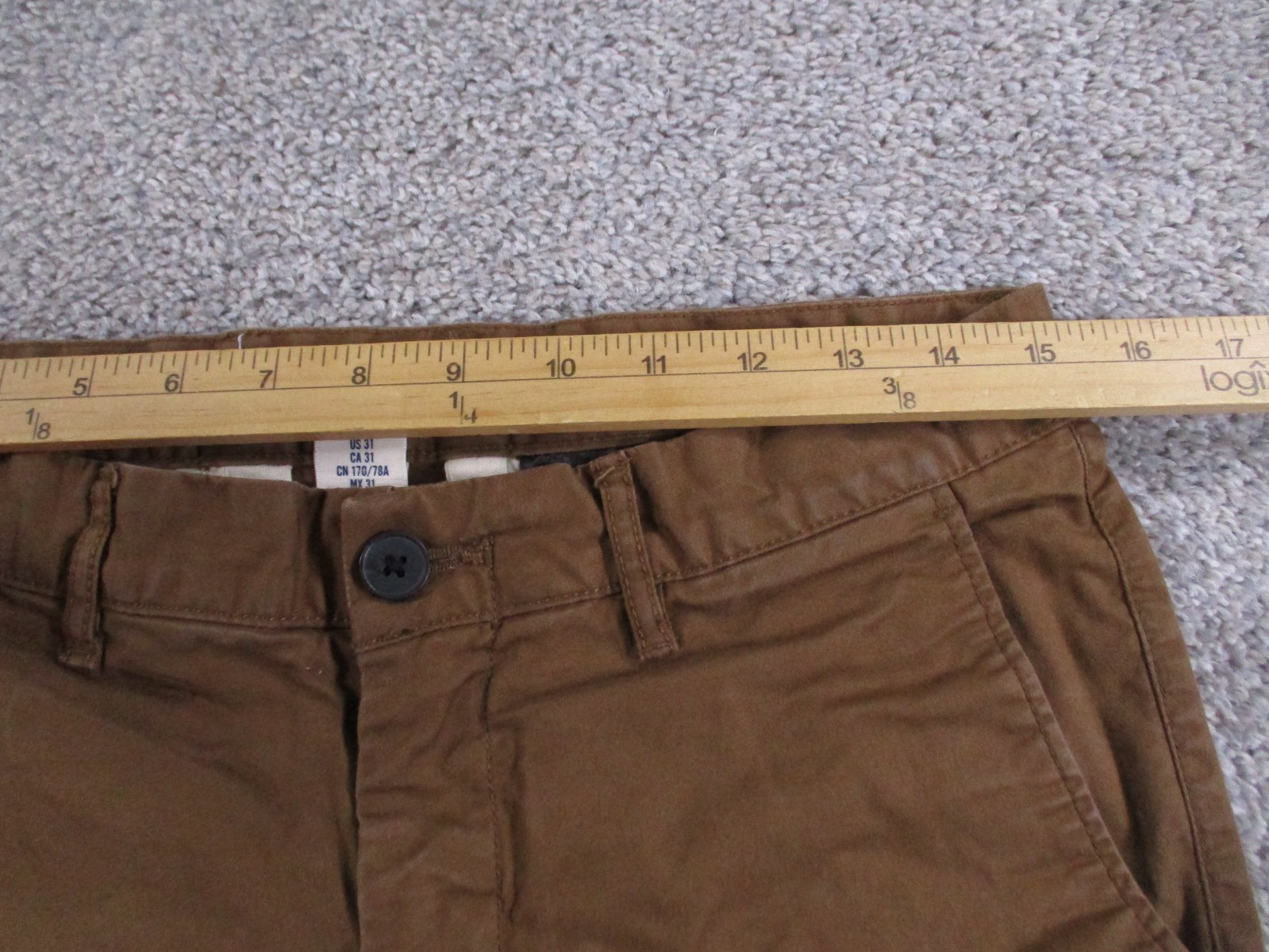 Label Of Graded Goods H&M Mens Dress Pants 31 Skinny Fit Brown Cotton Blend thumbnail 6
