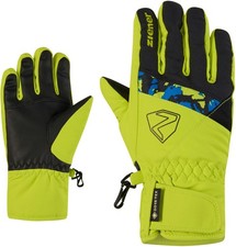 Ziener Alpine Junior Kids Ski Gloves LEIF-Z GTX lime green