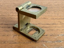Negretti & Zambra Thread Counter Magnifying Brass Folding Instrument. TPI. 