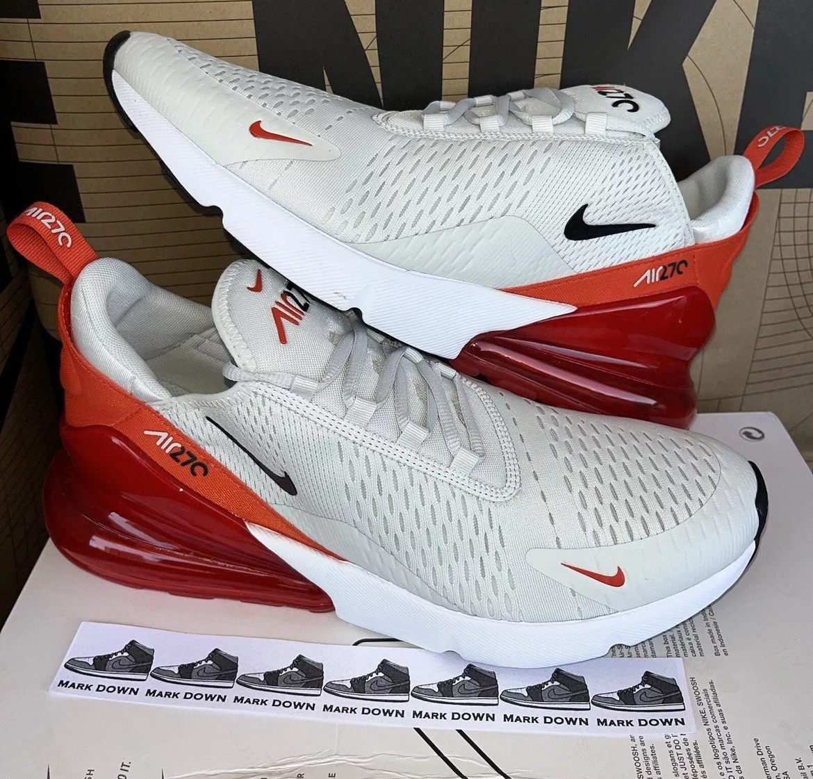 NEW Nike Air Max 270 'Photon Dust Picante Red' Men Size 10