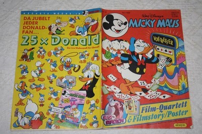 Micky Maus Comic Heft 1989 Nr. 12 mit Poster Ehapa Verlag