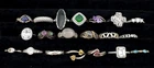 Sterling Silver Rings Lot of 20 Vintage & Modern 65g