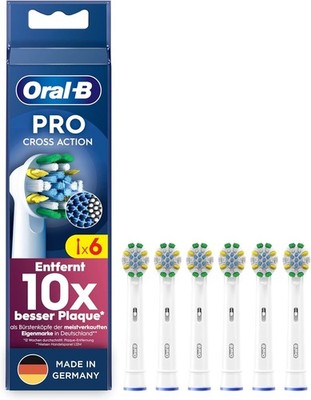 Oral-B ORIGINAL Aufsteckbürsten X-Förmig Pro Tiefenreinigung Weiß, 6 Stück  