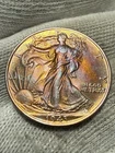 1943 Walking Liberty Silver Half Dollar Gem BU- UNC  PQ Original Beauty ✨Toned