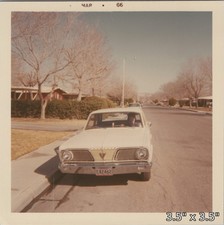 1966 Plymouth Valiant New Car Man Driving Classic Automobile Vintage Photo