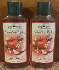 Bath  Body Works COUNTRY APPLE Body Wash Shower Gel 10 oz - 2 Bottles - NEW