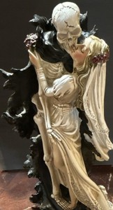 Grim Reaper and Bride Fantasy Collectible Figurine Statue Black Ivory