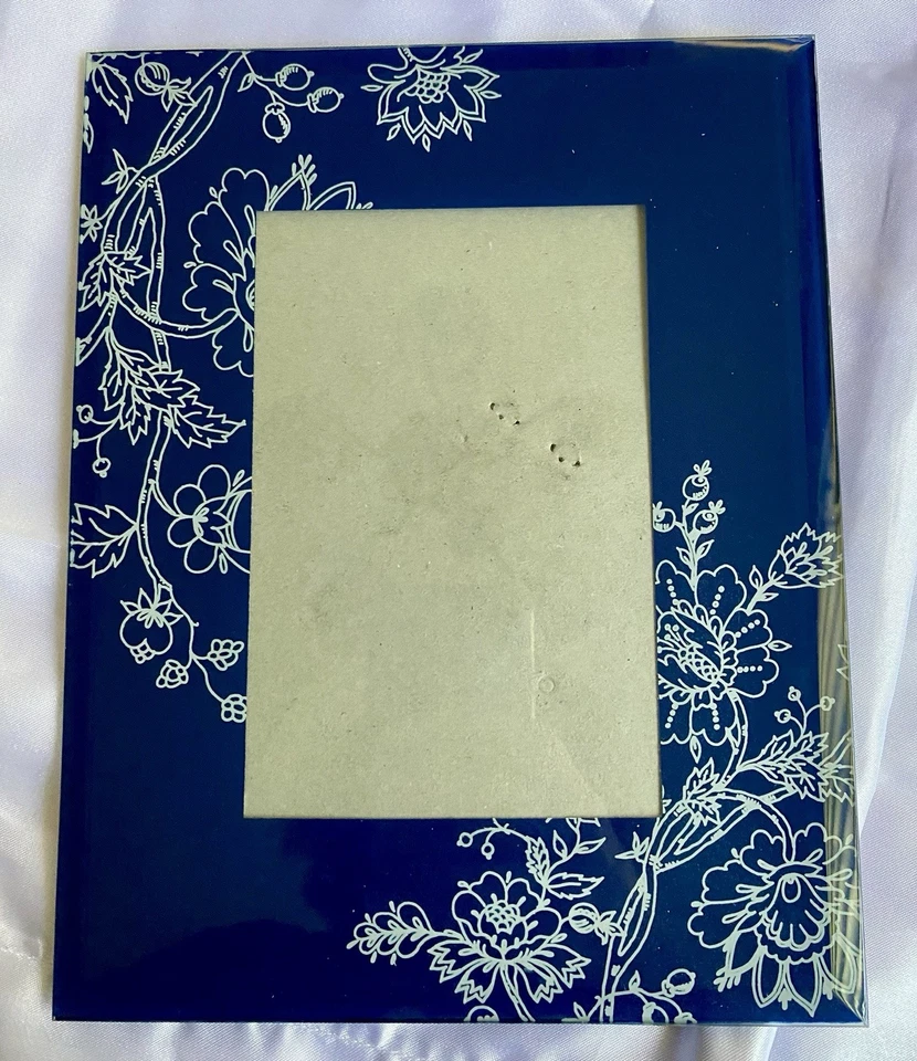 Hermoso marco de vidrio AZUL para fotos de 4 X 6 Foto 2 de 4