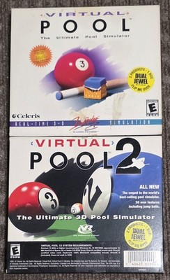 Virtual Pool 1 + Virtual Pool 2 (PC, 1997) VINTAGE Computer Games Windows 95