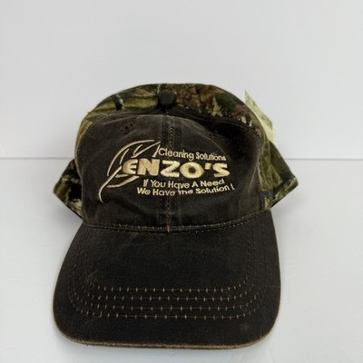 Enzos Mossy Oak Black Casual Hat Black Cap Hat Adjustable Hat Black Adult Hat
