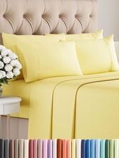 Cal King 6 Piece Sheet Set - Cooling Sheets for California King, 40 - Yellow