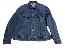 Vintage 70s Lee Riders Dark Denim Trucker Jacket PATD-153438 Made in USA Xl