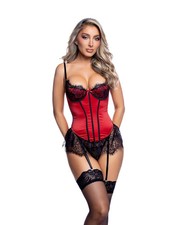 Roma Confidential Bella Bustier Corset Red/Black Size L