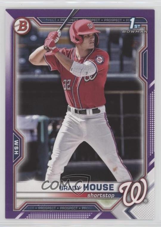 2021 Bowman Draft Purple 101/250 Brady House #BD-186 14xb