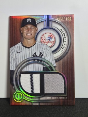 2025 Topps Tribute Dual Relics Anthony Rizzo Game-Used /199 Yankees DR-AR