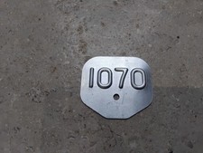 CLASSIC MINI COOPER S NOS 1070 METAL BMC ENGINE BLOCK TAG BADGE PLATE VERY RARE