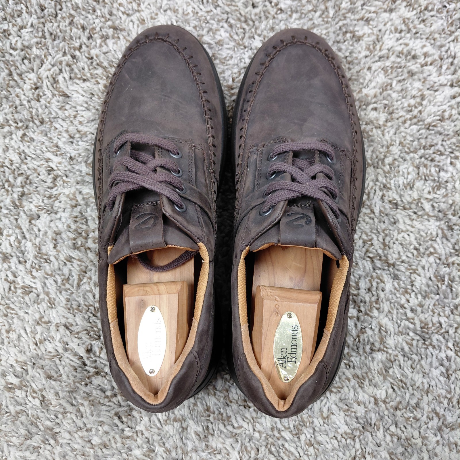 ECCO Seawalker Shoes Mens 43 EU 9-9.5 US Brown Leather Casual Walking Comfort