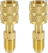 2pcs R410A Adapter for Mini Split System, Straight 5/16" SAE Female to 1/4" SAE